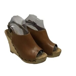 Sam Edelman‎ Camilla Womens Sandals Brown Studded Wedge Sandals Size 8M